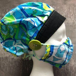 Women's Adjustable Surgical Bouffant /Cap w Buttons Swimsuit